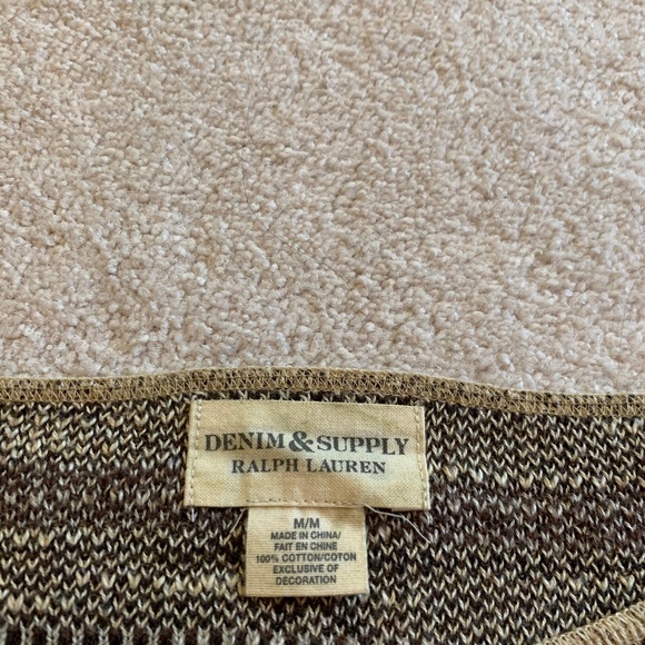 Ralph Lauren Tan Crop Sweater (M) - Picture 2 of 4